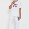 Tricouri albe cu logo Ralph Lauren pentru bărbați