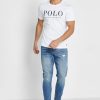 Tricouri albe cu logo Ralph Lauren pentru bărbați Tricouri albe cu logo Ralph Lauren pentru bărbați