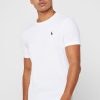 Tricouri albe din bumbac Ralph Lauren personalizate pentru bărbați Tricouri albe din bumbac Ralph Lauren personalizate pentru bărbați