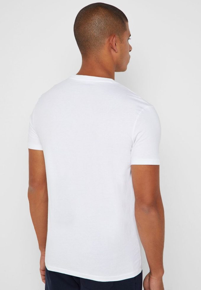 Tricouri albe din bumbac Ralph Lauren personalizate pentru bărbați Tricouri albe din bumbac Ralph Lauren personalizate pentru bărbați