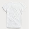 Tricouri albe din jerseu de bumbac cu logo Ralph Lauren pentru femei Tricouri albe din jerseu de bumbac cu logo Ralph Lauren pentru femei