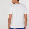 Tricouri albe pentru bărbați cu imprimeu Ralph Lauren cu gât crew