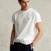 Tricouri albe pentru bărbați, din jerseu de greutate grea, Ralph Lauren, de culoare clasică