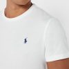 Tricouri albe pentru bărbați, Ralph Lauren, cu logo pe piept, cu gât crew Tricouri albe pentru bărbați, Ralph Lauren, cu logo pe piept, cu gât crew