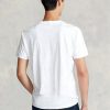 Tricouri albe pentru bărbați Ralph Lauren, din jerseu, cu tăiere clasică, cu gâtul rotund Tricouri albe pentru bărbați Ralph Lauren, din jerseu, cu tăiere clasică, cu gâtul rotund
