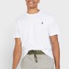 Tricouri albe pentru bărbați Ralph Lauren Essential cu gât crew Tricouri albe pentru bărbați Ralph Lauren Essential cu gât crew