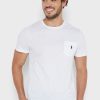 Tricouri albe pentru bărbați Ralph Lauren Essential cu gât crew Tricouri albe pentru bărbați Ralph Lauren Essential cu gât crew