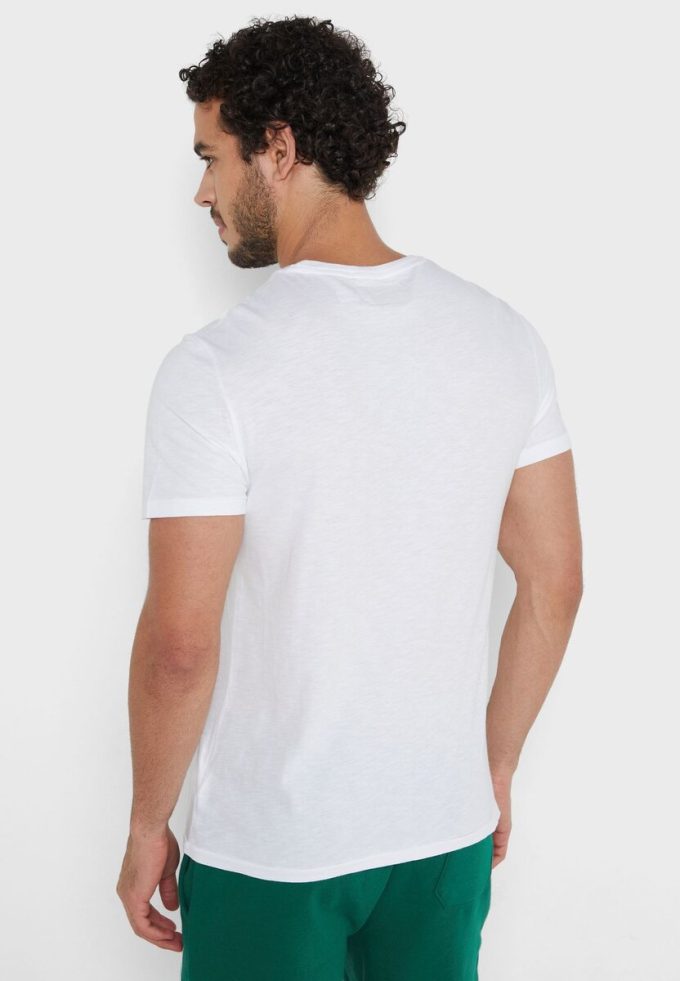 Tricouri albe pentru bărbați Ralph Lauren Essential cu gât crew Tricouri albe pentru bărbați Ralph Lauren Essential cu gât crew