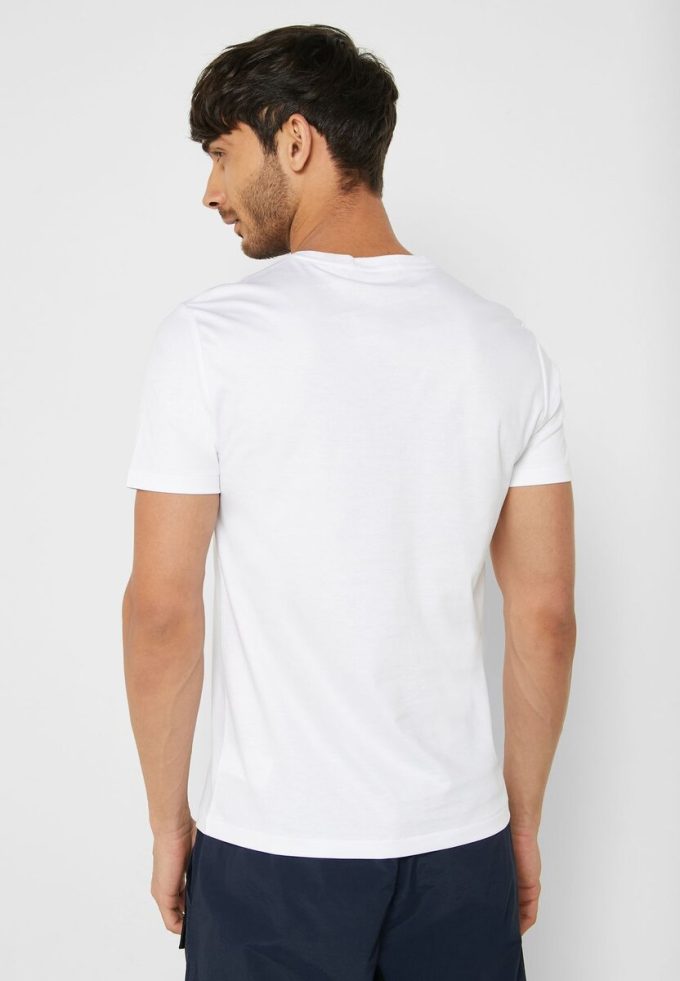 Tricouri albe pentru bărbați Ralph Lauren Essential cu gât crew