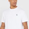 Tricouri albe pentru bărbați Ralph Lauren Essential cu gât crew Tricouri albe pentru bărbați Ralph Lauren Essential cu gât crew