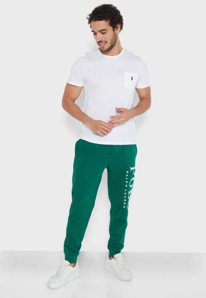 Tricouri albe pentru bărbați Ralph Lauren Essential cu gât crew Tricouri albe pentru bărbați Ralph Lauren Essential cu gât crew