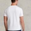 Tricouri albe pentru bărbați Ralph Lauren, personalizate, slim cu gât crew, pentru bărbați Tricouri albe pentru bărbați Ralph Lauren, personalizate, slim cu gât crew, pentru bărbați