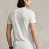 Tricouri albe pentru bărbați Ralph Lauren, personalizate, slim cu gât crew, pentru bărbați Tricouri albe pentru bărbați Ralph Lauren, personalizate, slim cu gât crew, pentru bărbați