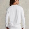 Tricouri albe Ralph Lauren Classic Fit Polo Sport Jersey pentru bărbați Tricouri albe Ralph Lauren Classic Fit Polo Sport Jersey pentru bărbați