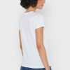 Tricouri albe Ralph Lauren cu decolteu rotund pentru femei Tricouri albe Ralph Lauren cu decolteu rotund pentru femei