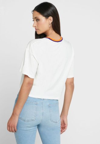 Tricouri albe Ralph Lauren cu decolteu rotund pentru femei Tricouri albe Ralph Lauren cu decolteu rotund pentru femei