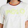 Tricouri albe Ralph Lauren cu decolteu rotund pentru femei