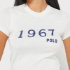Tricouri albe Ralph Lauren cu decolteu rotund pentru femei Tricouri albe Ralph Lauren cu decolteu rotund pentru femei
