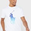 Tricouri albe Ralph Lauren Graphic Crew Gate pentru bărbați Tricouri albe Ralph Lauren Graphic Crew Gate pentru bărbați