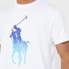 Tricouri albe Ralph Lauren Graphic Crew Gate pentru bărbați Tricouri albe Ralph Lauren Graphic Crew Gate pentru bărbați