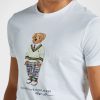 Tricouri albe Ralph Lauren Graphic Crew Gate pentru bărbați