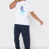Tricouri albe Ralph Lauren Graphic Crew Gate pentru bărbați Tricouri albe Ralph Lauren Graphic Crew Gate pentru bărbați