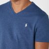 Tricouri cu decolteu în V cu logo Ralph Lauren pentru bărbați albastru Tricouri cu decolteu în V cu logo Ralph Lauren pentru bărbați albastru