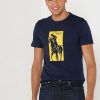 Tricouri cu gât crew cu imprimeu Ralph Lauren pentru bărbați bleumarin