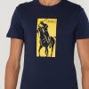 Tricouri cu gât crew cu imprimeu Ralph Lauren pentru bărbați bleumarin