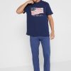 Tricouri cu gât crew cu imprimeu Ralph Lauren pentru bărbați bleumarin