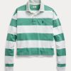 Tricouri de rugby din Jersey cu dungi Ralph Lauren, verzi, pentru femei Tricouri de rugby din Jersey cu dungi Ralph Lauren, verzi, pentru femei