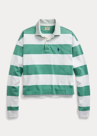 Tricouri de rugby din Jersey cu dungi Ralph Lauren, verzi, pentru femei Tricouri de rugby din Jersey cu dungi Ralph Lauren, verzi, pentru femei