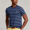 Tricouri din bumbac moale cu dungi Ralph Lauren, personalizate, pentru bărbați Tricouri din bumbac moale cu dungi Ralph Lauren, personalizate, pentru bărbați