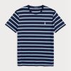 Tricouri din bumbac moale cu dungi Ralph Lauren, personalizate, pentru bărbați Tricouri din bumbac moale cu dungi Ralph Lauren, personalizate, pentru bărbați