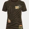 Tricouri din jerse cu imprimeu zebră Ralph Lauren pentru femei Olive Tricouri din jerse cu imprimeu zebră Ralph Lauren pentru femei Olive