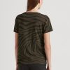Tricouri din jerse cu imprimeu zebră Ralph Lauren pentru femei Olive Tricouri din jerse cu imprimeu zebră Ralph Lauren pentru femei Olive