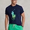 Tricouri din jerseu Big Pony pentru bărbați, Ralph Lauren, cu ajustare clasică Tricouri din jerseu Big Pony pentru bărbați, Ralph Lauren, cu ajustare clasică