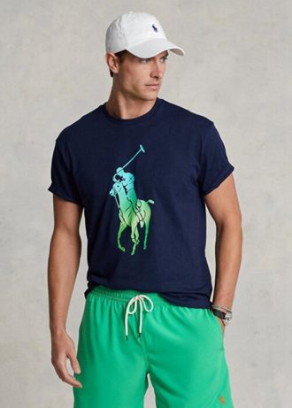 Tricouri din jerseu Big Pony pentru bărbați, Ralph Lauren, cu ajustare clasică Tricouri din jerseu Big Pony pentru bărbați, Ralph Lauren, cu ajustare clasică