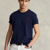 Tricouri din jerseu de greutate grea Ralph Lauren pentru bărbați bleumarin Tricouri din jerseu de greutate grea Ralph Lauren pentru bărbați bleumarin