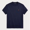 Tricouri din jerseu de greutate grea Ralph Lauren pentru bărbați bleumarin Tricouri din jerseu de greutate grea Ralph Lauren pentru bărbați bleumarin