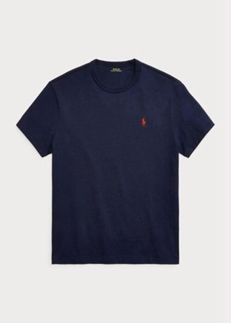 Tricouri din jerseu de greutate grea Ralph Lauren pentru bărbați bleumarin Tricouri din jerseu de greutate grea Ralph Lauren pentru bărbați bleumarin