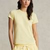 Tricouri galbene din bumbac organic Ralph Lauren pentru damă