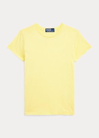 Tricouri galbene din bumbac organic Ralph Lauren pentru damă Tricouri galbene din bumbac organic Ralph Lauren pentru damă