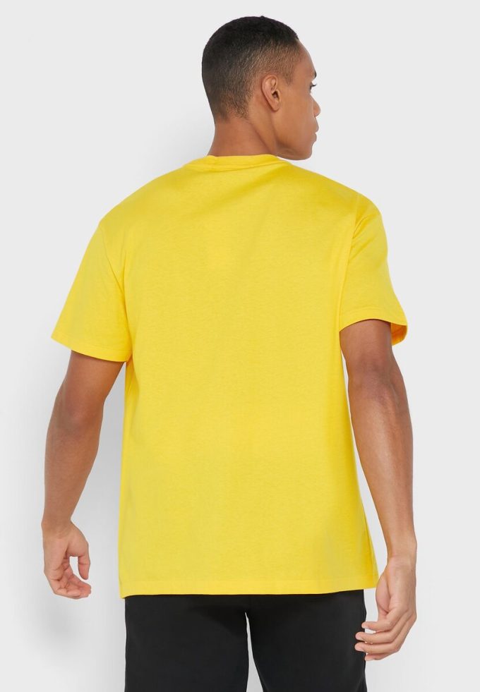 Tricouri galbene pentru bărbați cu logo-ul Ralph Lauren, cu gâtul rotund