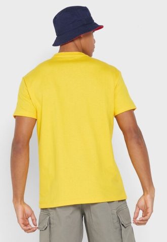 Tricouri galbene pentru bărbați cu logo-ul Ralph Lauren, cu gâtul rotund Tricouri galbene pentru bărbați cu logo-ul Ralph Lauren, cu gâtul rotund