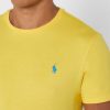 Tricouri galbene pentru bărbați, Ralph Lauren, cu logo-ul pieptului, cu gâtul rotund Tricouri galbene pentru bărbați, Ralph Lauren, cu logo-ul pieptului, cu gâtul rotund