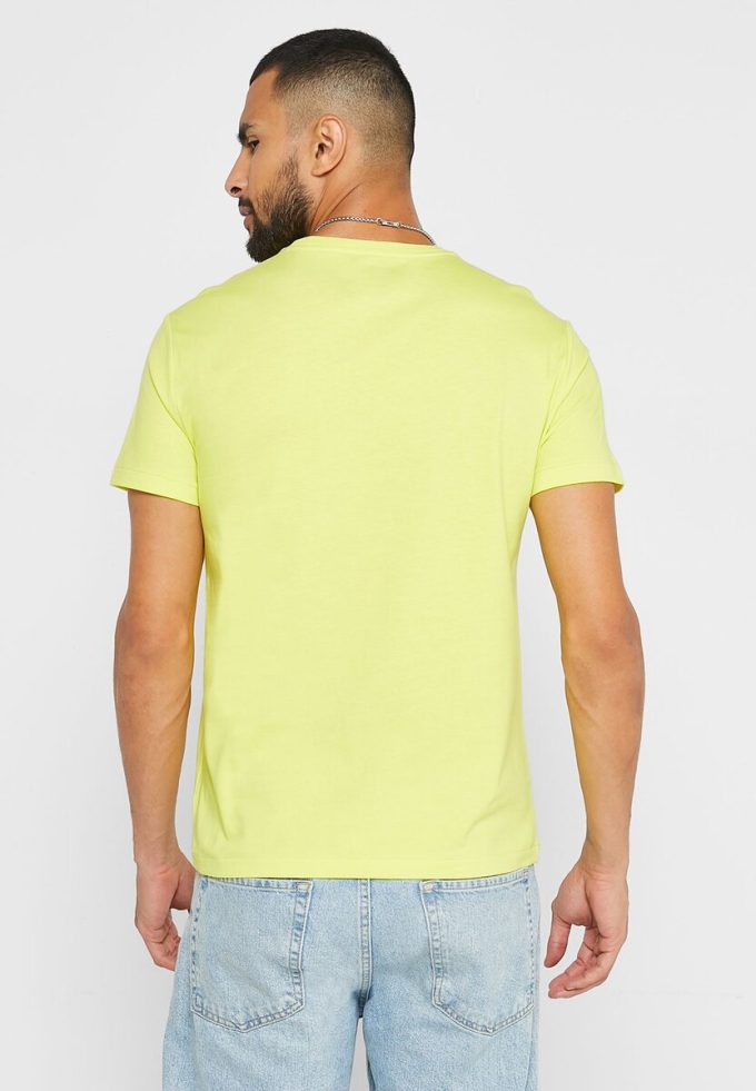 Tricouri galbene pentru bărbați Ralph Lauren Essential cu gât crew Tricouri galbene pentru bărbați Ralph Lauren Essential cu gât crew