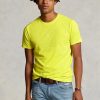 Tricouri galbene pentru bărbați Ralph Lauren, personalizate, slim cu gât crew, pentru bărbați Tricouri galbene pentru bărbați Ralph Lauren, personalizate, slim cu gât crew, pentru bărbați