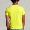 Tricouri galbene pentru bărbați Ralph Lauren, personalizate, slim cu gât crew, pentru bărbați Tricouri galbene pentru bărbați Ralph Lauren, personalizate, slim cu gât crew, pentru bărbați