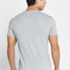 Tricouri gri pentru bărbați cu logo Ralph Lauren, cu decolteu rotund Tricouri gri pentru bărbați cu logo Ralph Lauren, cu decolteu rotund